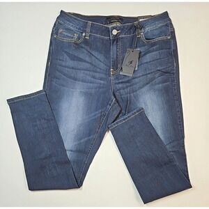 Poetic Justice Women's Mid-Rise Skinny Blue Jeans Size 32 NWT